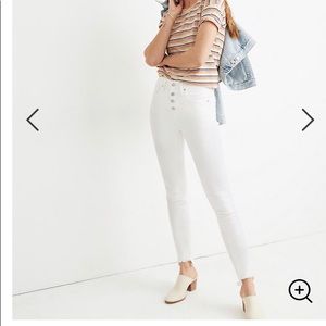 Madewell 9” mid-rise skinny jeans in white